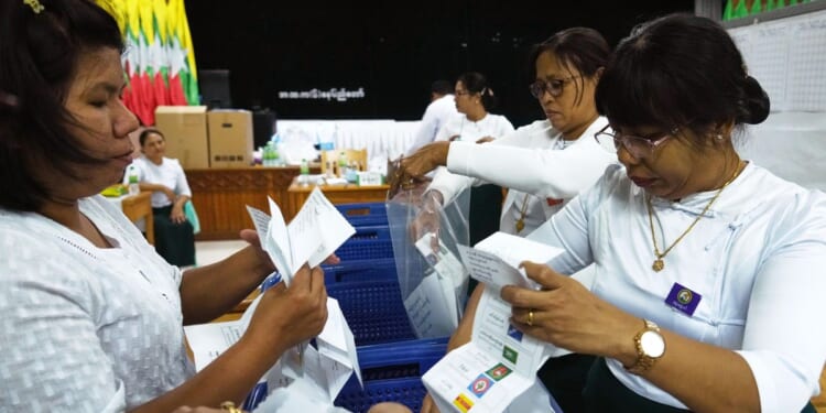 Critics say vote is a sham as Myanmar holds first election since military seized power