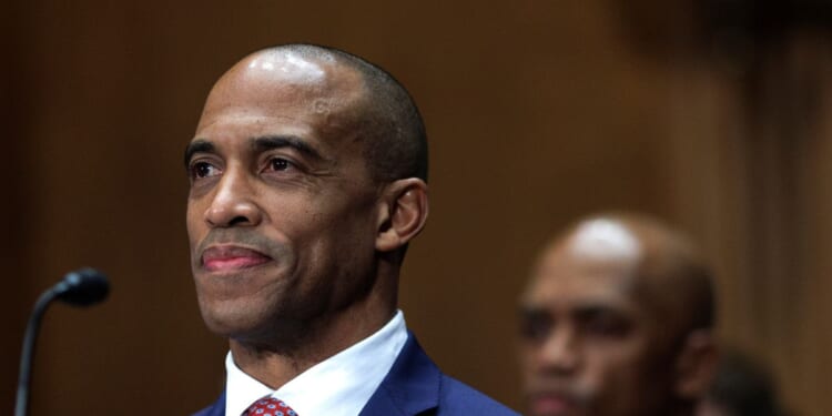 Scott Turner, President-elect Donald Trump's nominee for HUD Director, testifies during a Senate Banking, Housing, and Urban Affairs hearing on Capitol Hill in Washington, D.C., on Jan. 16, 2025.