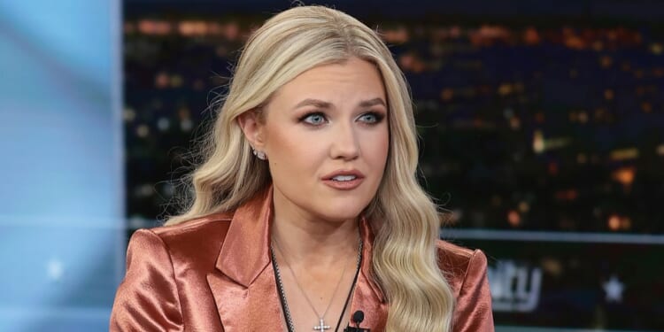 Erika Kirk discusses the newly released book "Stop, In The Name of God: Why Honoring The Sabbath Will Transform Your Life" on "Hannity" at Fox News Channel Studios on Dec. 8, 2025, in New York City.