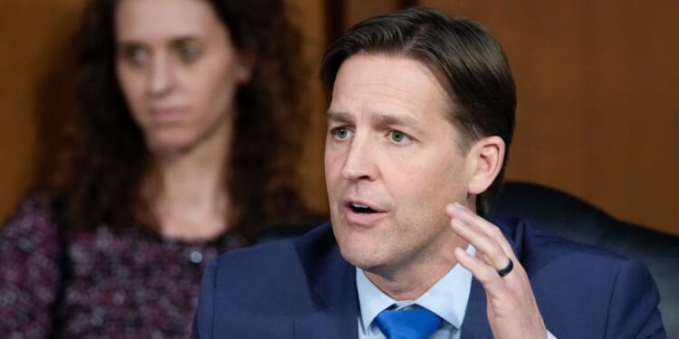 Sen. Ben Sasse questions then-U.S. Supreme Court nominee Judge Ketanji Brown Jackson on Capitol Hill on March 23, 2022.