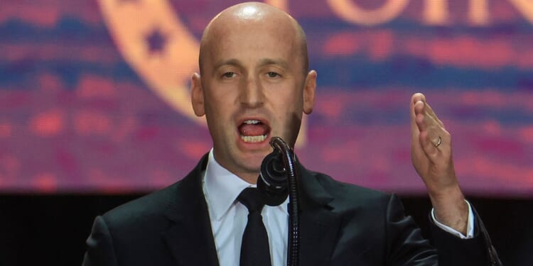 White House Deputy Chief of Staff Stephen Miller, seen in a September photo, said the "60 Minutes" team is "living in comfort and security, trying to make us feel sympathetic to these monsters," referring to violent criminals the Trump administration has deported.