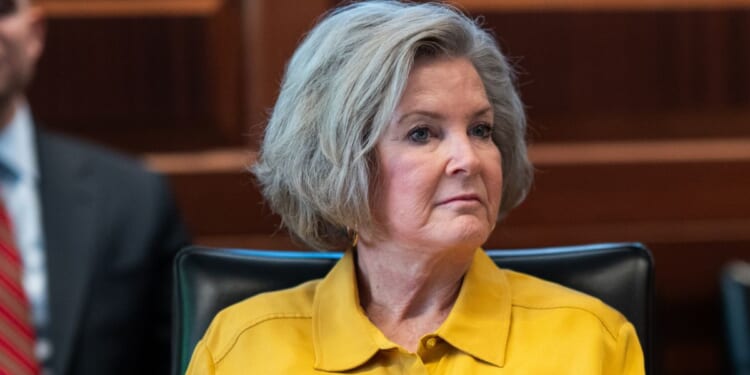 White House Chief of Staff Susie Wiles sits in the White House Situation Room June 21 as Trump administration officials monitor the mission that took out three Iranian nuclear enrichment sites.