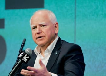 Tim Walz speaks onstage during 2025 SXSW Conference and Festival at the Austin Convention Center on March 8, 2025, in Austin, Texas.