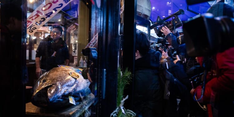 Bluefin tuna sells for record $3.2M at year-opening auction at Tokyo fish market
