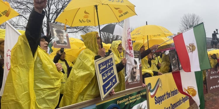 American protesters brave D.C. chill to call for Iranian regime change