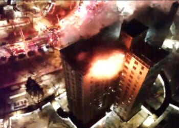 New York City high-rise apartment fire kills 1, injures 14