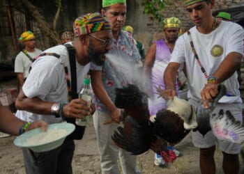 Cuba's Santeria community offers gifts, asks deities for peace and spiritual healing