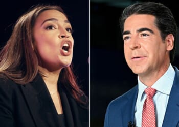 Rep, Alexandria Ocasio-Cortes, a New York Democrat, seen in an October photo, gave a hard "no" to the producer who invited her to be a guest on Jesse Watters' show on Fox.
