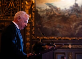 Minnesota Gov. Tim Walz speaks during a press conference at the State Capitol building on Jan. 5, 2026, in St. Paul, Minnesota.