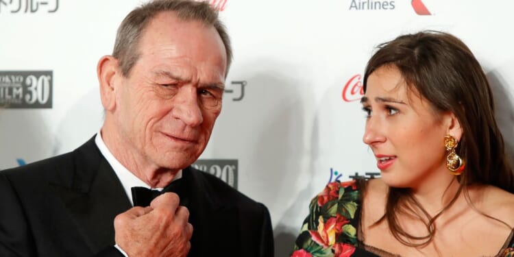 Tommy Lee Jones and Victoria Jones are seen in a file photo attending the Tokyo International Film Festival on Oct. 25, 2017, in Tokyo, Japan. Victoria Jones was found dead in a San Francisco hotel room Thursday.