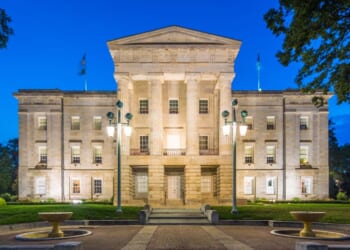 The North Carolina State Capitol Building in Raleigh, North Carolina.