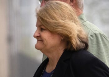 Milwaukee County Circuit Judge Hannah Dugan walks into the Milwaukee Federal Courthouse on May 15 in Milwaukee, Wisconsin. Dugan has resigned in the wake of being convicted of trying to help Eduardo Flores-Ruiz, an illegal immigrant, evade federal arrest while he was making an appearance in her courtroom on April 18.