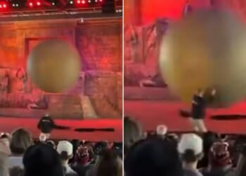 A giant boulder prop jumped the track Tuesday during a performance of the Indiana Jones Epic Stunt Spectacular at Disney World in Florida. A cast member was injured after he stepped in to deflect the boulder from crashing into the audience.