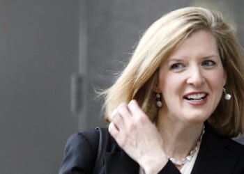 Prosecutor Kathryn Ruemmler arrives at the Bob Casey U.S. Courthouse for the fraud and conspiracy trial of former Enron executives Kenneth Lay and Jeff Skilling on May 15, 2006, in Houston, Texas.