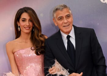 Amal Clooney and George Clooney attend the "Jay Kelly" Headline Gala at the 69th BFI London Film Festival at The Royal Festival Hall on October 10, 2025 in London, England.