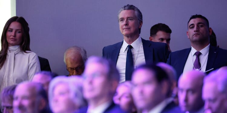 Gavin Newsom Flames out at Davos