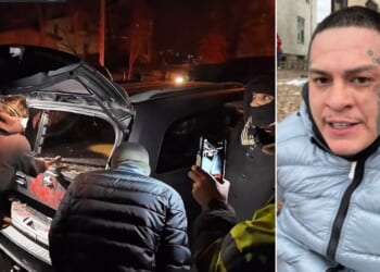 Independent journalist Nick Sortor posted video of rioters smashing their way into a vehicle and stealing a weapon and ammunition Wednesday night. Now, the Department of Homeland Security says it has one of the suspects in custody.