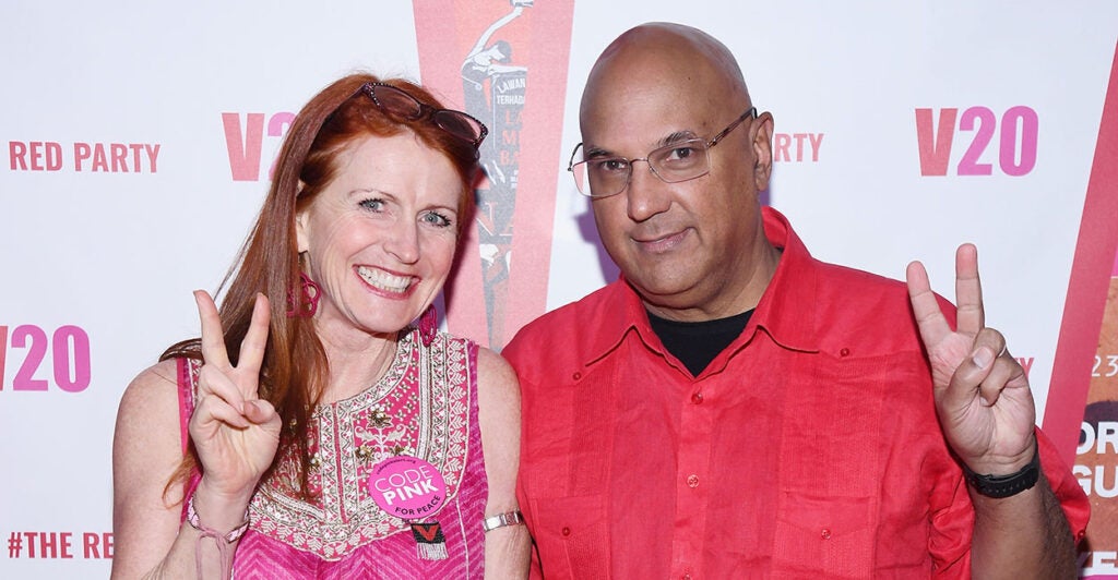 Neville Roy Singham and Jodie Evans