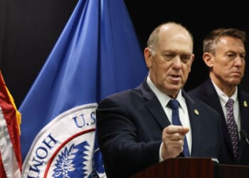 Border czar Tom Homan speaks during a news conference about ongoing immigration enforcement operations on Jan. 29, 2026, in Minneapolis, Minnesota.