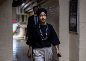 Rep. Ilhan Omar walks toward the U.S. Capitol Building on Dec. 10, 2025, in Washington, D.C.