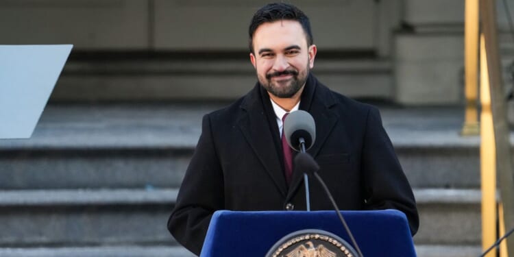 New York City Mayor Zohran Mamdani speaks at his ceremonial inauguration as mayor at City Hall on Jan. 1, 2026, in New York City.