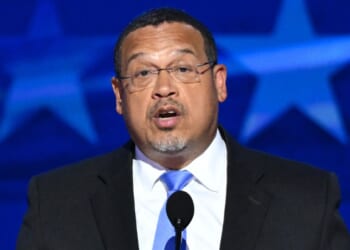 Democratic Attorney General Keith Ellison of Minnesota, seen in a 2024 photo, incorrectly assured former CNN personality Don Lemon that the 1994 Freedom of Access to Clinic Entrances Act did not apply to Lemon's disruption of a church service Sunday in St. Paul, Minnesota.
