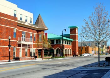 A street in the city of Broken Arrow, Oklahoma.