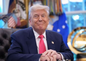 President Donald Trump speaks in the Oval Office of the White House on Aug. 14, 2025 in Washington, DC.