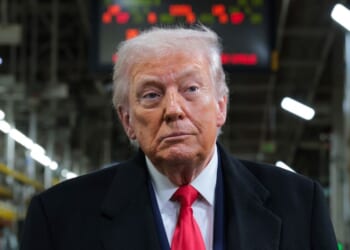 President Donald Trump tours the Ford River Rouge Complex on Jan. 13, 2026, in Dearborn, Michigan.