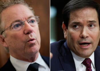 Republican Sen. Rand Paul of Kentucky, left, and Secretary of State Marco Rubio clashed Wednesday over the raid that brought Venezuelan dictator Nicolás Maduro to America.