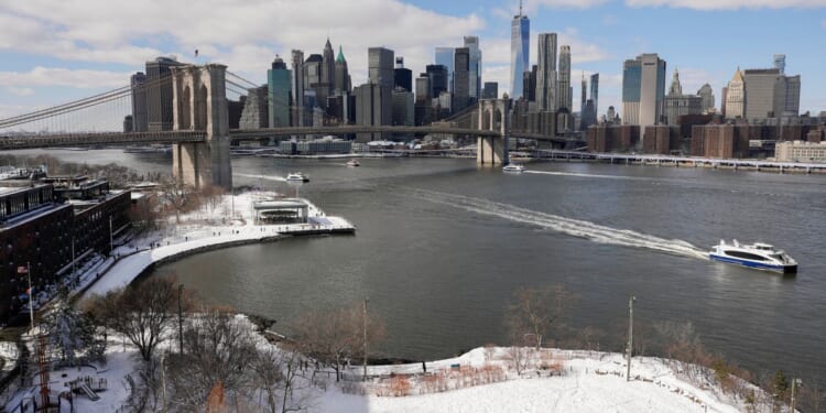 New York City police arrest man after officers were pelted during a snowball fight