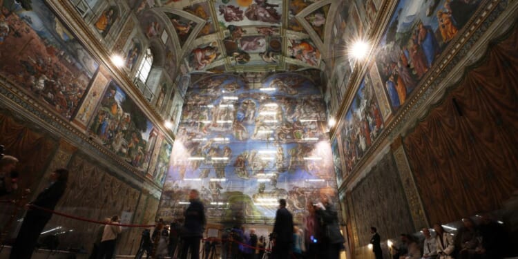 Michelangelo's 'The Last Judgment' undergoing restoration at the Vatican