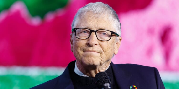 Microsoft co-founder Bill Gates talks during the Gates Foundation's first global Goalkeepers event in the Nordics, which is being held in Stockholm, Sweden, on Jan. 22, 2026.