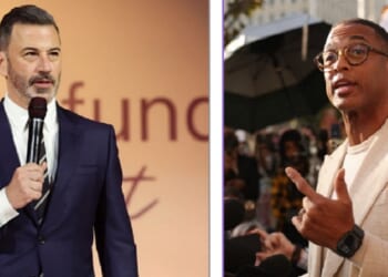 ABC host Jimmy Kimmel, left; former CNN host Don Lemon, right.