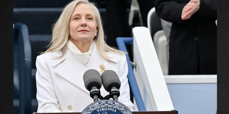 Abigail Spanberger is sworn in as Virginia's first woman governor on Jan. 17 in Richmond.