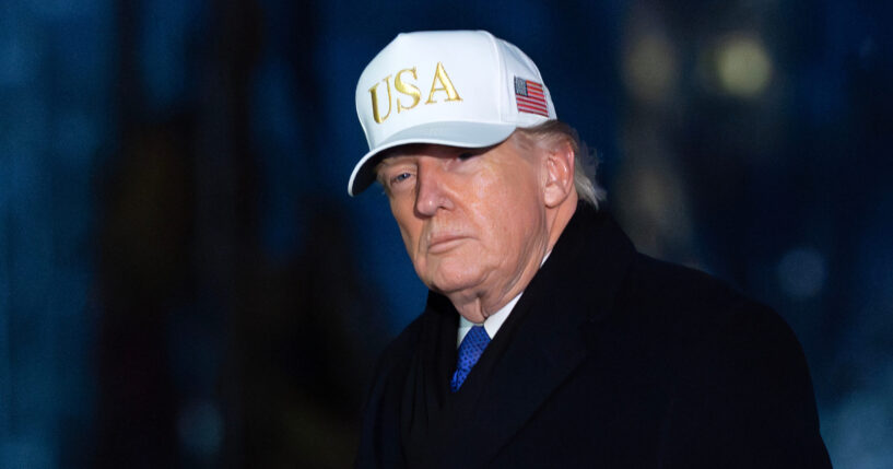 President Donald Trump walks on the South Lawn upon his arrival to the White House on Feb. 1, 2026, in Washington, D.C.