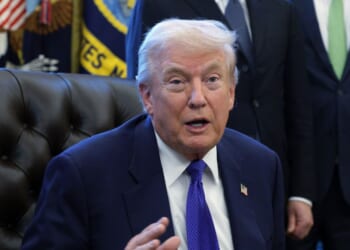 President Donald Trump speaks as he announces the creation of the U.S. strategic critical minerals reserve during an event in the Oval Office of the White House on Feb. 2, 2026, in Washington, D.C.