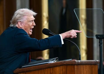 President Donald Trump called out Democrats Tuesday for refusing to honor the mother of a murder victim during the State of the Union address at the Capitol in Washington, D.C.