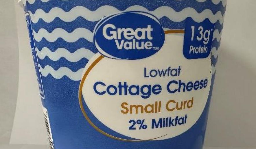 Great Value Cottage Cheese Lowfat Product recalled. (Credit: FDA)