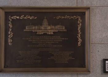 Jan. 6 plaque honoring police officers is installed at the Capitol after a 3-year delay