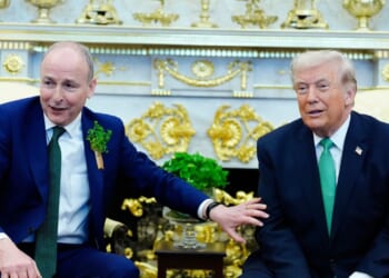 Irish PM treads carefully in Oval Office visit as Trump bashes European leaders