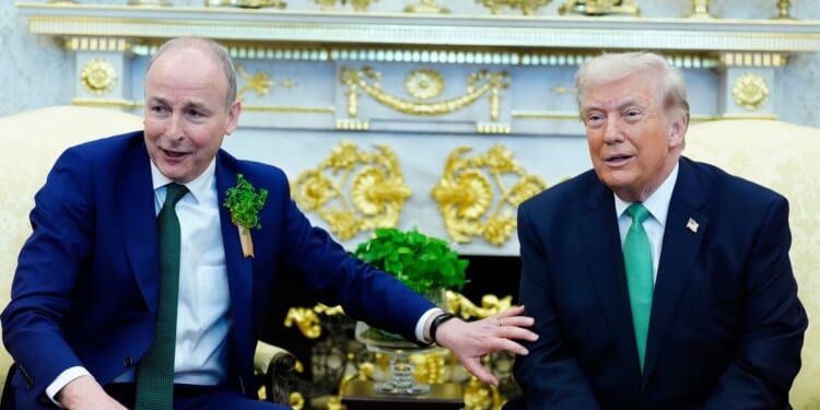 Irish PM treads carefully in Oval Office visit as Trump bashes European leaders