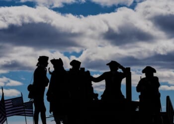 Muskets crack, drums echo as Boston marks 250 years since British evacuation