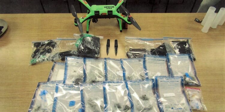 A drone drops knives, bandannas and hair clippers into a New York prison