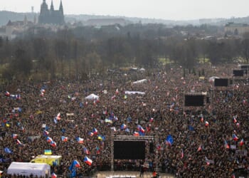 Tens of thousands of protesters rally in Prague against new government of Czech prime minister Babis