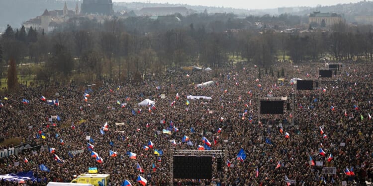 Tens of thousands of protesters rally in Prague against new government of Czech prime minister Babis