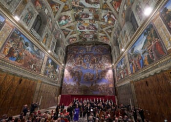 A rare look inside the Sistine Chapel for a private concert about angel encounters