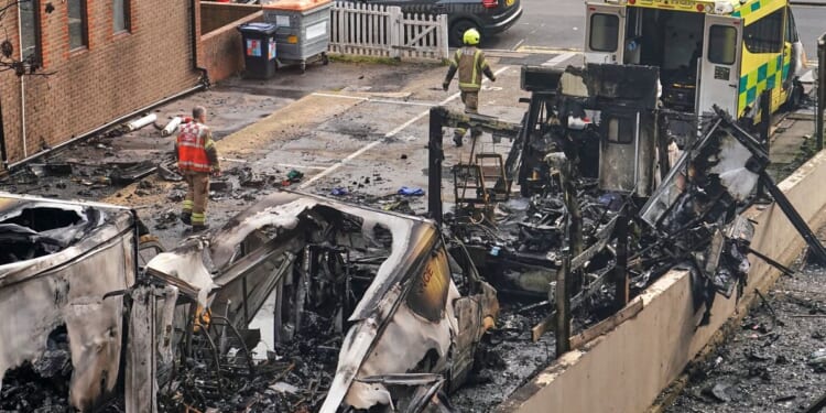 U.K. police arrest two men over arson attack on ambulances belonging to a Jewish charity