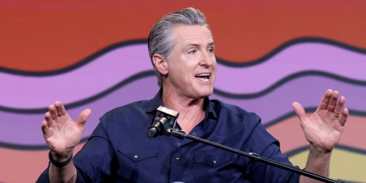 California Gov. Gavin Newsom speaks at Networth and Chill podcast at the Vox Media Podcast Stage at SXSW on March 15, 2026, in Austin, Texas.