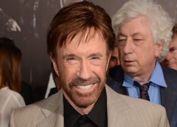 Actor Chuck Norris arrives at "The Expendables 2" premiere on Aug. 15, 2012, in Hollywood, California.